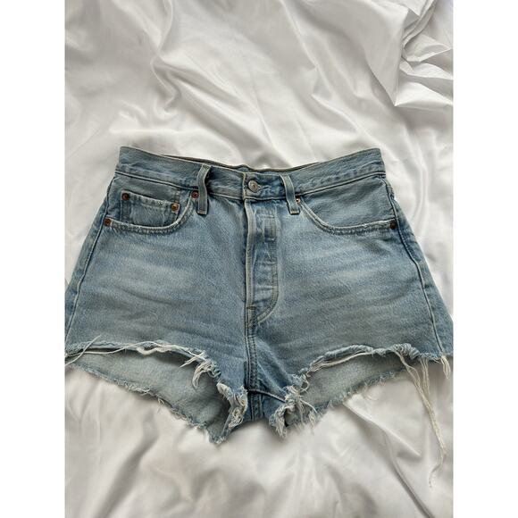 Levi's Pants - Levi's 501 Women's Denim Distressed Shorts Sz 27 Resort Summer Boho Indie Summer